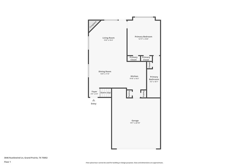 2,415/Mo, 3046 Rustlewind Ln Grand Prairie, TX 75052 Floor Plan View