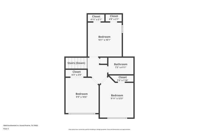 2,415/Mo, 3046 Rustlewind Ln Grand Prairie, TX 75052 Floor Plan View 2
