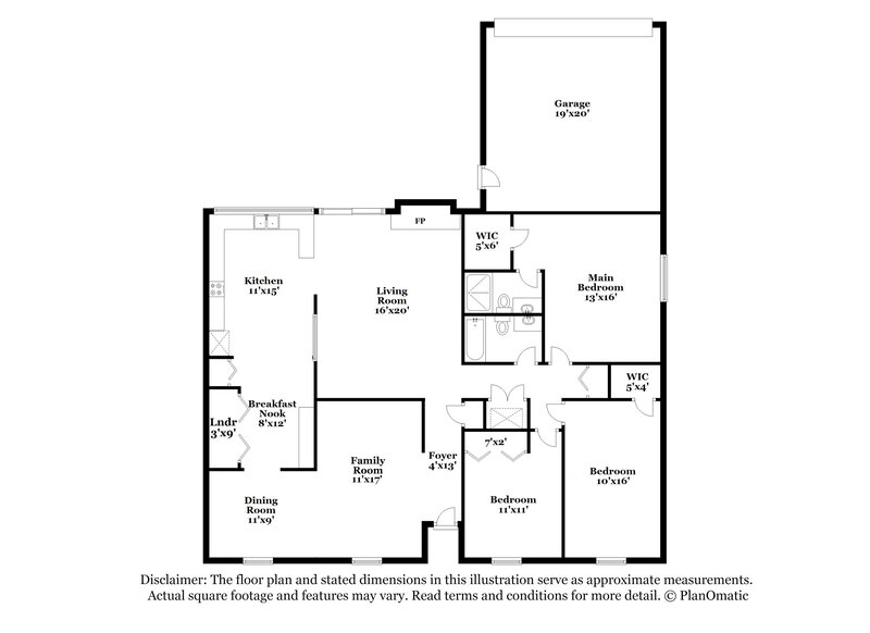 1,995/Mo, 2105 Burrows Trail Grand Prairie, TX 75052 Floorplan View