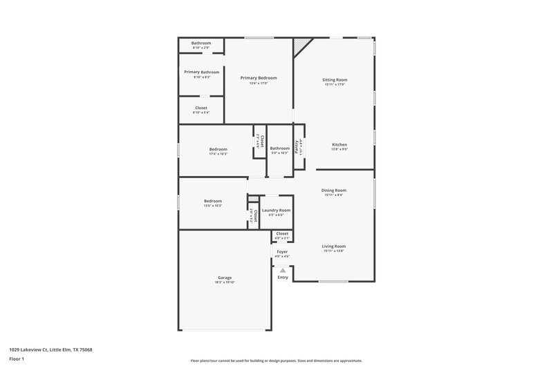 2,015/Mo, 1029 Lakeview Ct Little Elm, TX 75068 Floor Plan View