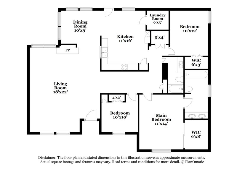 2,240/Mo, 9228 Willard St Rowlett, TX 75088 Floor Plan View