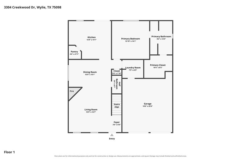 2,490/Mo, 3304 Creekwood Dr Wylie, TX 75098 Floor Plan View
