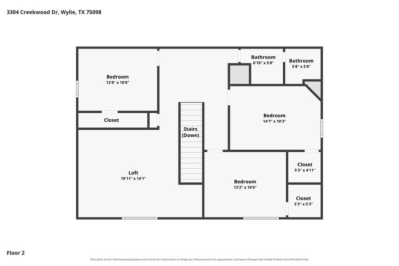 2,490/Mo, 3304 Creekwood Dr Wylie, TX 75098 Floor Plan View 2