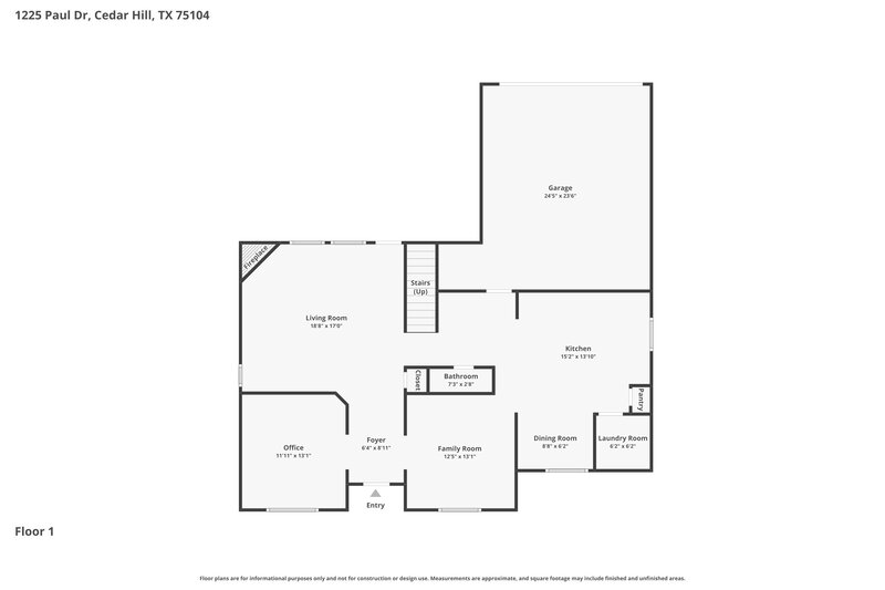2,595/Mo, 1225 Paul Dr Cedar Hill, TX 75104 Floor Plan View