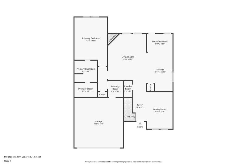 2,350/Mo, 568 Stonewall Dr Cedar Hill, TX 75104 Floor Plan View