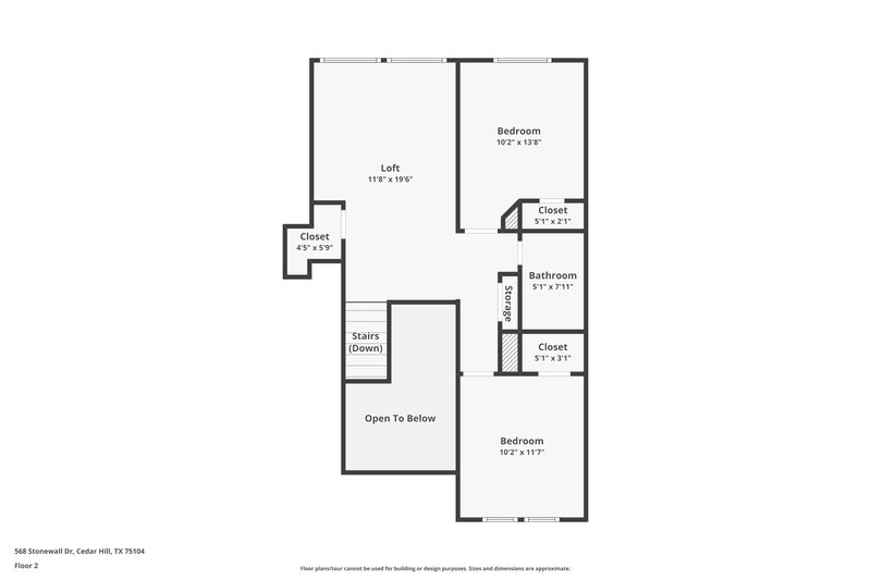 2,350/Mo, 568 Stonewall Dr Cedar Hill, TX 75104 Floor Plan View 2