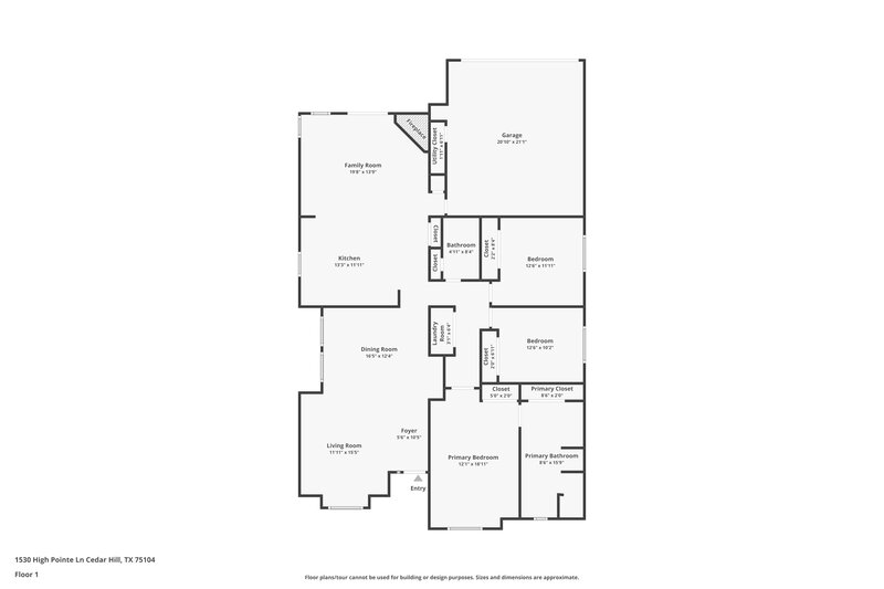 2,344/Mo, 1530 High Pointe Ln Cedar Hill, TX 75104 Floor Plan View