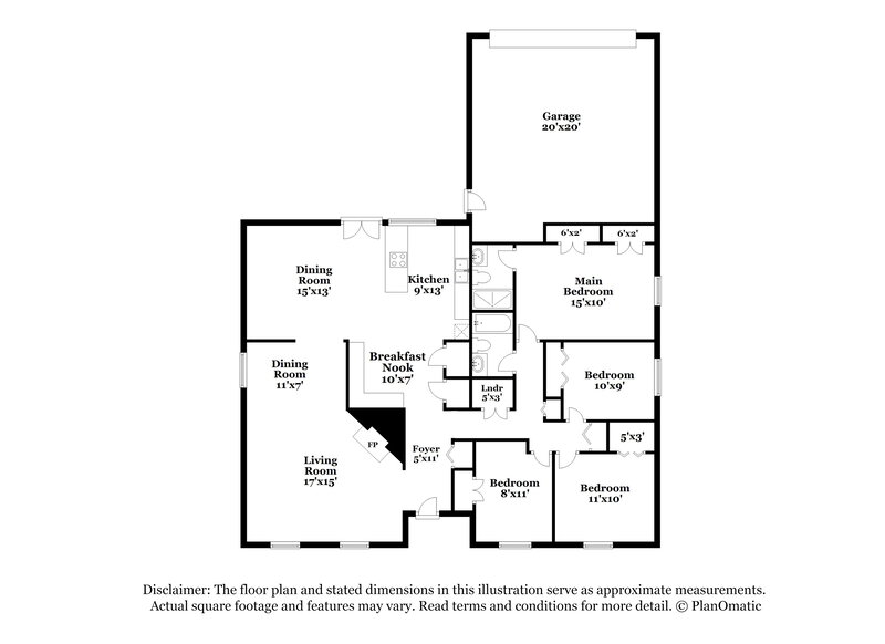 2,190/Mo, 628 Jamille Dr DeSoto, TX 75115 Floor Plan View
