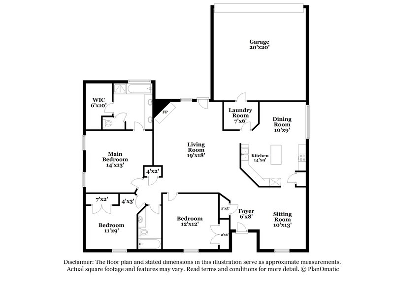 2,355/Mo, 1117 Urban Dr DeSoto, TX 75115 Floor Plan View
