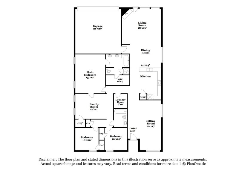 2,410/Mo, 760 Eldorado Dr DeSoto, TX 75115 Floor Plan View