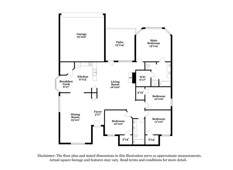 2,550/Mo, 1017 Canterbury Trail DeSoto, TX 75115 Floor Plan View