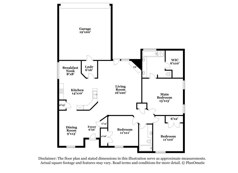 2,135/Mo, 1760 Cansler Ln Lancaster, TX 75134 Floor Plan View