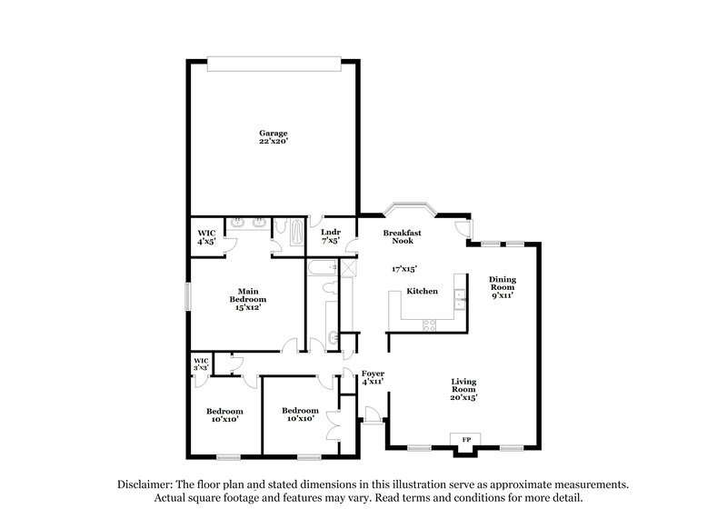 1,960/Mo, 1350 Greenbriar Ln Lancaster, TX 75146 Floor Plan View