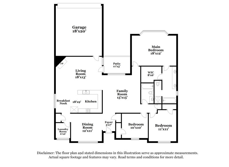 2,450/Mo, 2601 Wild Grove Ln Lancaster, TX 75146 Floor Plan View