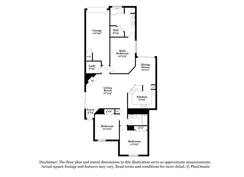 1,700/Mo, 2106 Nectar Dr Mesquite, TX 75149 Floor Plan View