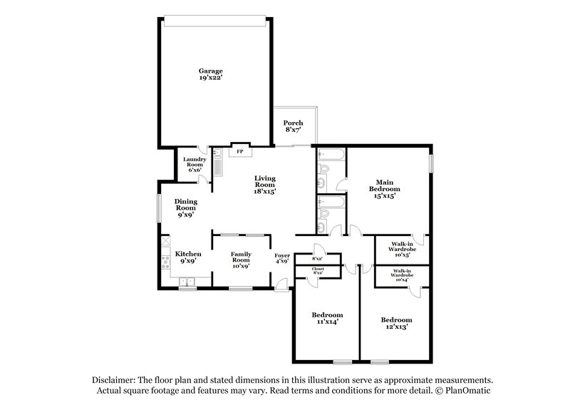 1,925/Mo, 4616 Gleneagle St Mesquite, TX 75150 Floor Plan View