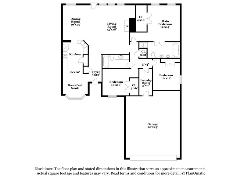 2,175/Mo, 1966 Carrington Dr Glenn Heights, TX 75154 Floor Plan View
