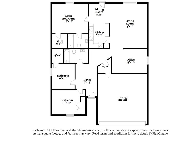 2,140/Mo, 1611 Shady Shores Dr Glenn Heights, TX 75154 Floor Plan View