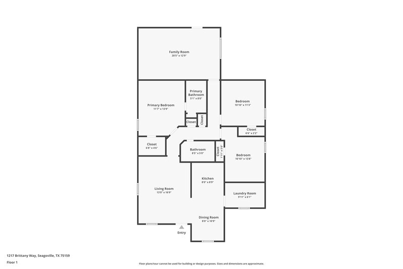 2,005/Mo, 1217 Brittany Way Seagoville, TX 75159 Floor Plan View