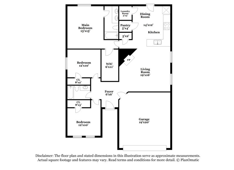 1,975/Mo, 6620 Whitneyglen Dr Dallas, TX 75241 Floor Plan View