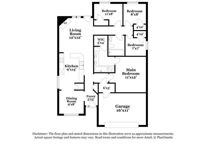 2,305/Mo, 7226 Sierra Way Dallas, TX 75241 Floor Plan View