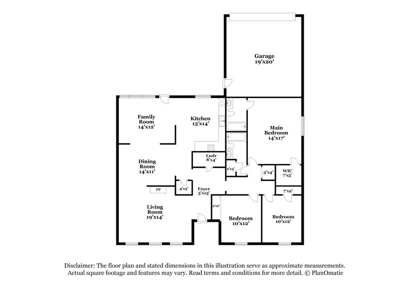 2,080/Mo, 7406 Cloverglen Dr Dallas, TX 75249 Floor Plan View