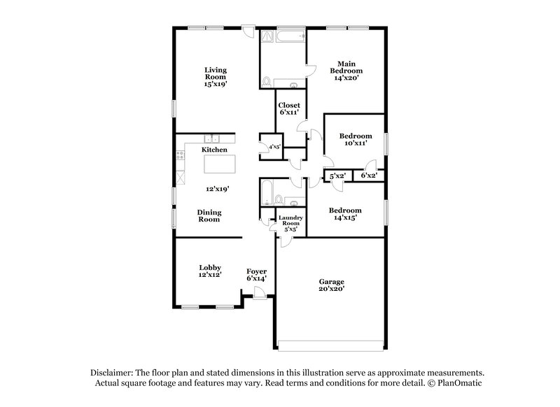 2,252/Mo, 5768 Goldfinch Way Dallas, TX 75249 Floorplan View