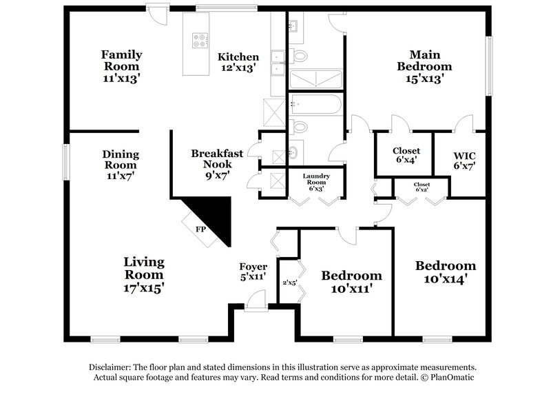 2,170/Mo, 7330 Cloverglen Dr Dallas, TX 75249 Floor Plan View