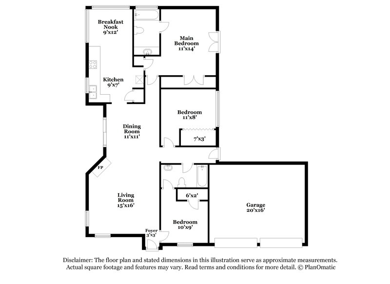 2,035/Mo, 910 Galaxy Dr Arlington, TX 76001 Floor Plan View