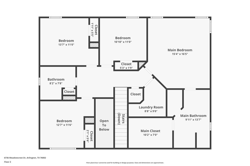 2,325/Mo, 6736 Meadowcrest Dr Arlington, TX 76002 Floor Plan View 2