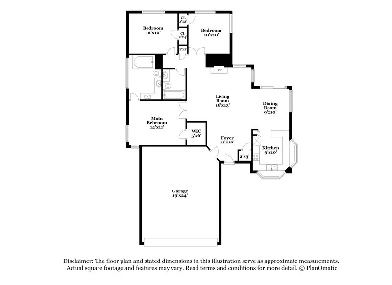 1,885/Mo, 6306 Pilgrim Ln Arlington, TX 76002 Floor Plan View