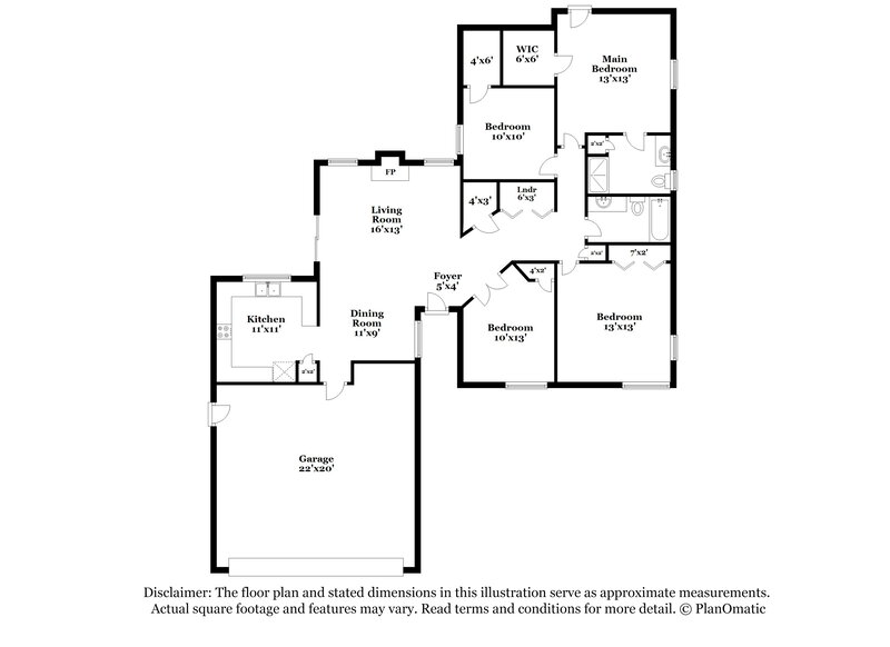2,155/Mo, 6217 Gettysburg Dr Arlington, TX 76002 Floor Plan View