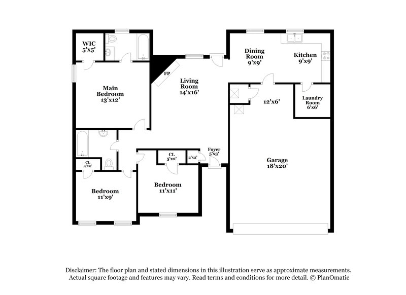 2,050/Mo, 306 Freedom Ln Arlington, TX 76002 Floorplan View