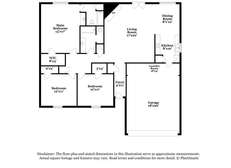 1,815/Mo, 6306 Twin Maple Ct Arlington, TX 76018 Floorplan View