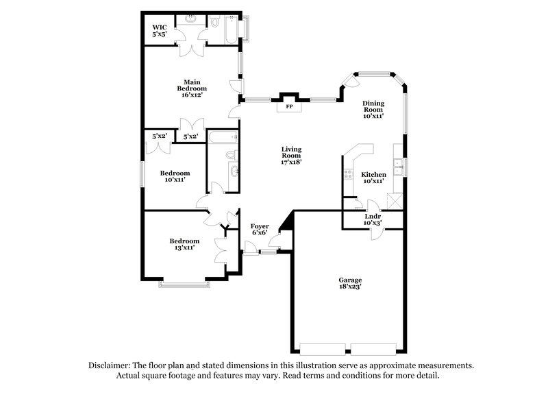 1,995/Mo, 1505 Glenwillow Dr Arlington, TX 76018 Floor Plan View