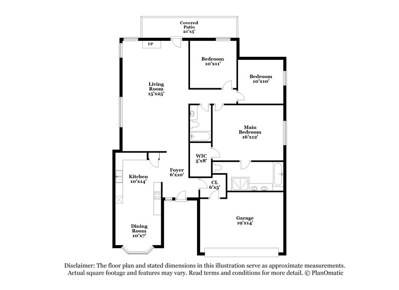 2,035/Mo, 1715 Duster Circle Arlington, TX 76018 Floor Plan View
