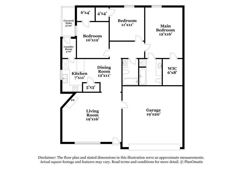 2,510/Mo, 5532 Four Winds Dr Arlington, TX 76018 Floorplan View