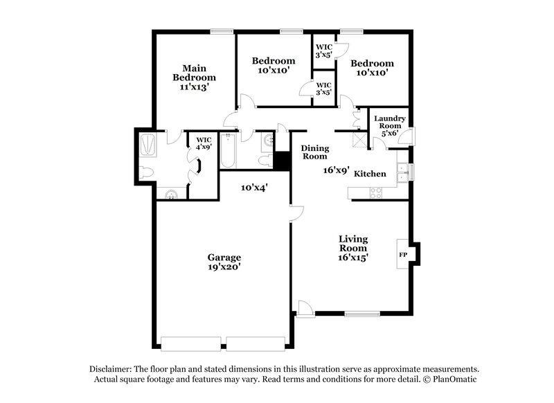 1,955/Mo, 1717 Quinlan Ct Arlington, TX 76018 Floor Plan View