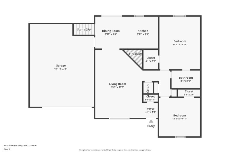 1,835/Mo, 720 Lake Crest Pkwy Azle, TX 76020 Floor Plan View
