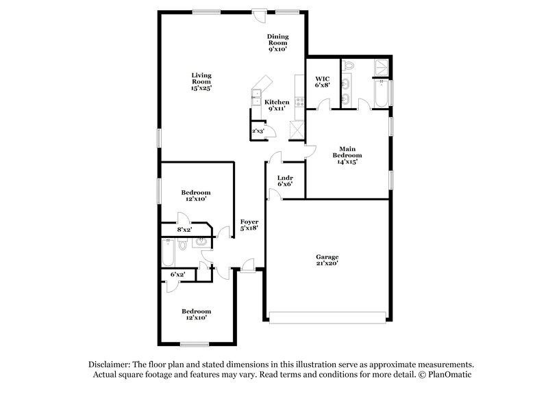 2,270/Mo, 1104 New Meadow Dr Azle, TX 76020 Floor Plan View