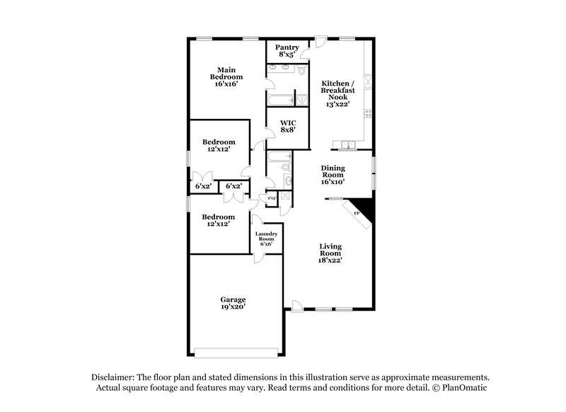 2,240/Mo, 848 Grant St Burleson, TX 76028 Floor Plan View