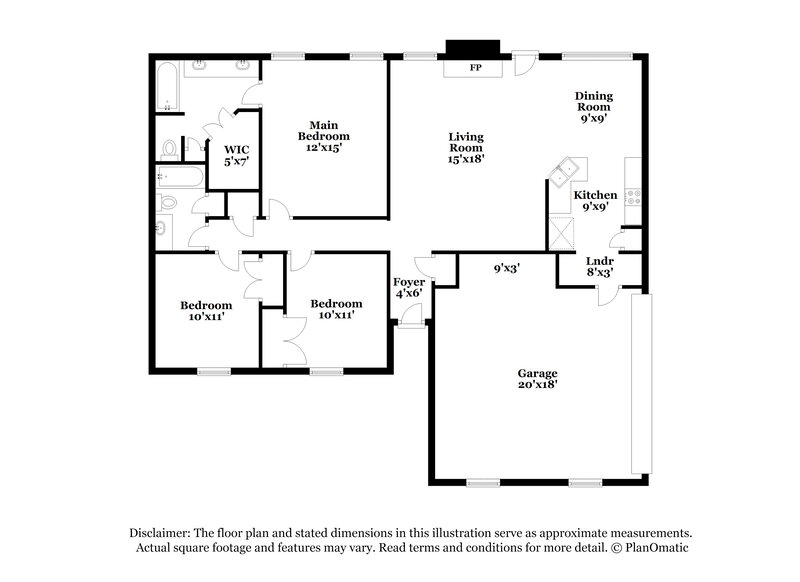 1,915/Mo, 617 Parkview Dr Burleson, TX 76028 Floorplan View