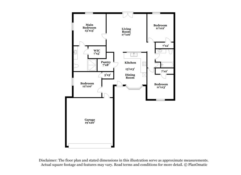 2,120/Mo, 9124 Rowland St White Settlement, TX 76108 Floor Plan View