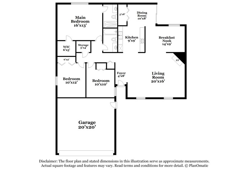 1,975/Mo, 7521 Kingsmill Terrace Fort Worth, TX 76112 Floor Plan View
