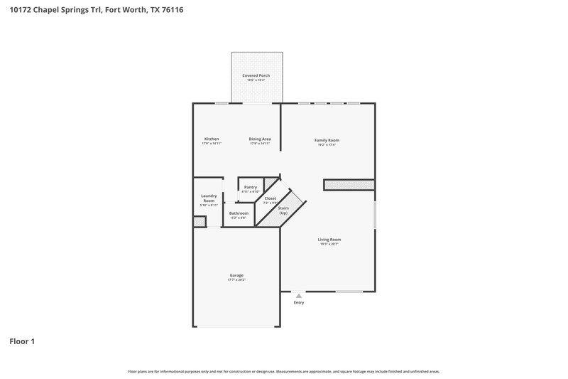 2,240/Mo, 10172 Chapel Springs Trail Fort Worth, TX 76116 Floor Plan View