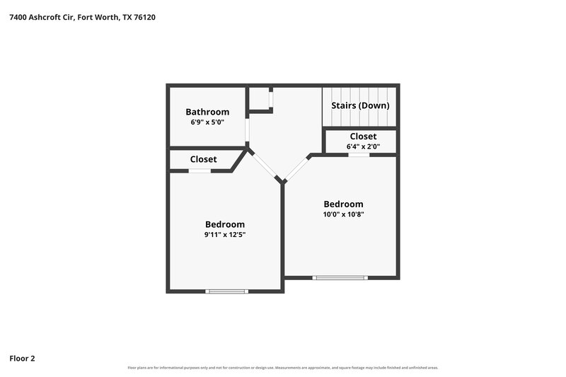 1,765/Mo, 7400 Ashcroft Circle Fort Worth, TX 76120 Floor Plan View