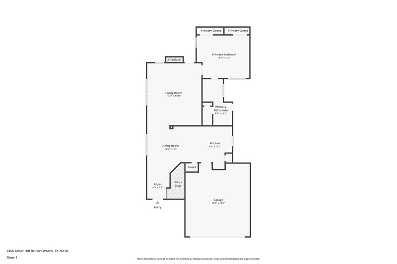 2,085/Mo, 7456 Arbor Hill Dr Fort Worth, TX 76120 Floor Plan View 2