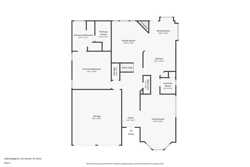 2,735/Mo, 3336 Raleigh Dr Fort Worth, TX 76123 Floorplan View