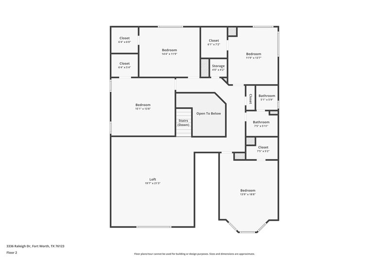 2,735/Mo, 3336 Raleigh Dr Fort Worth, TX 76123 Floorplan View 2