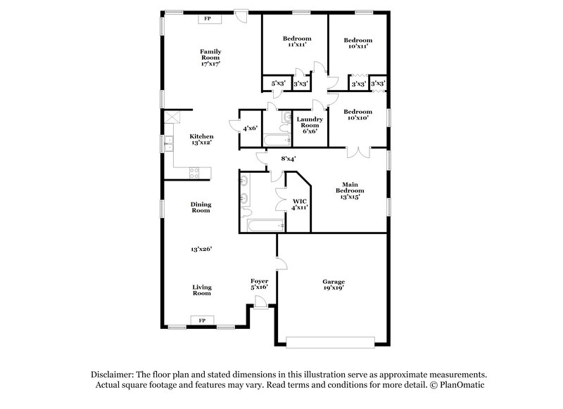 2,100/Mo, 2521 Galemeadow Dr Fort Worth, TX 76123 Floorplan View